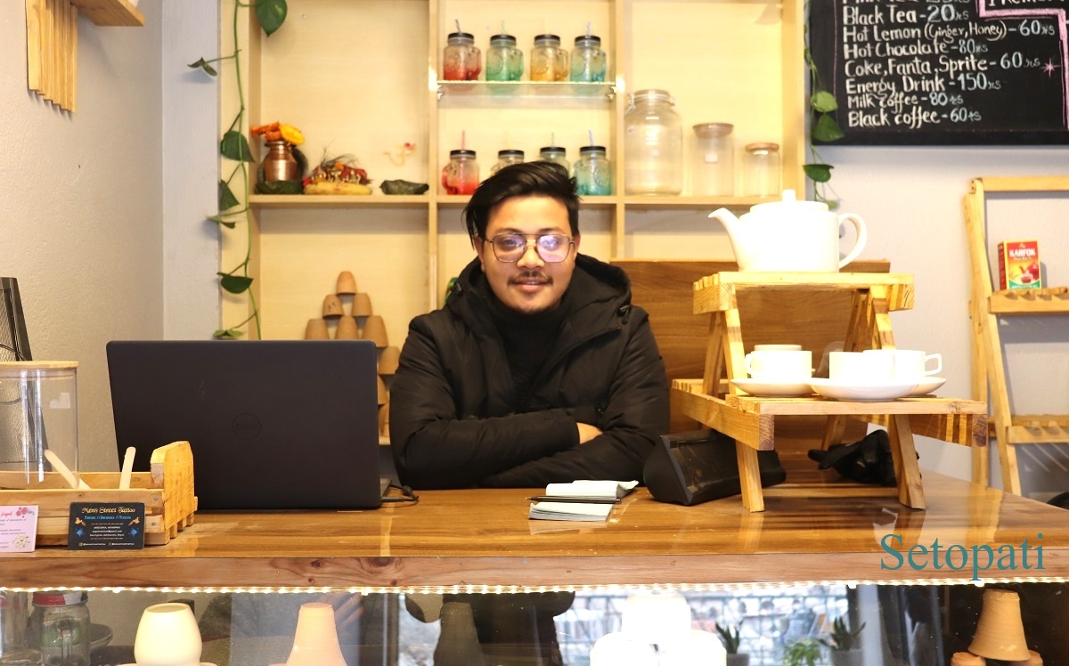 चियापार्कका सञ्चालक सुजन कायस्थ। तस्बिरः सविना कार्की/सेतोपाटी